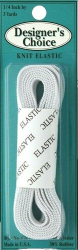 6 Inch Wide White Heavy Knit Elastic Band - High Stretch, 1 Yard Length For Sewing & Crafts - View #3