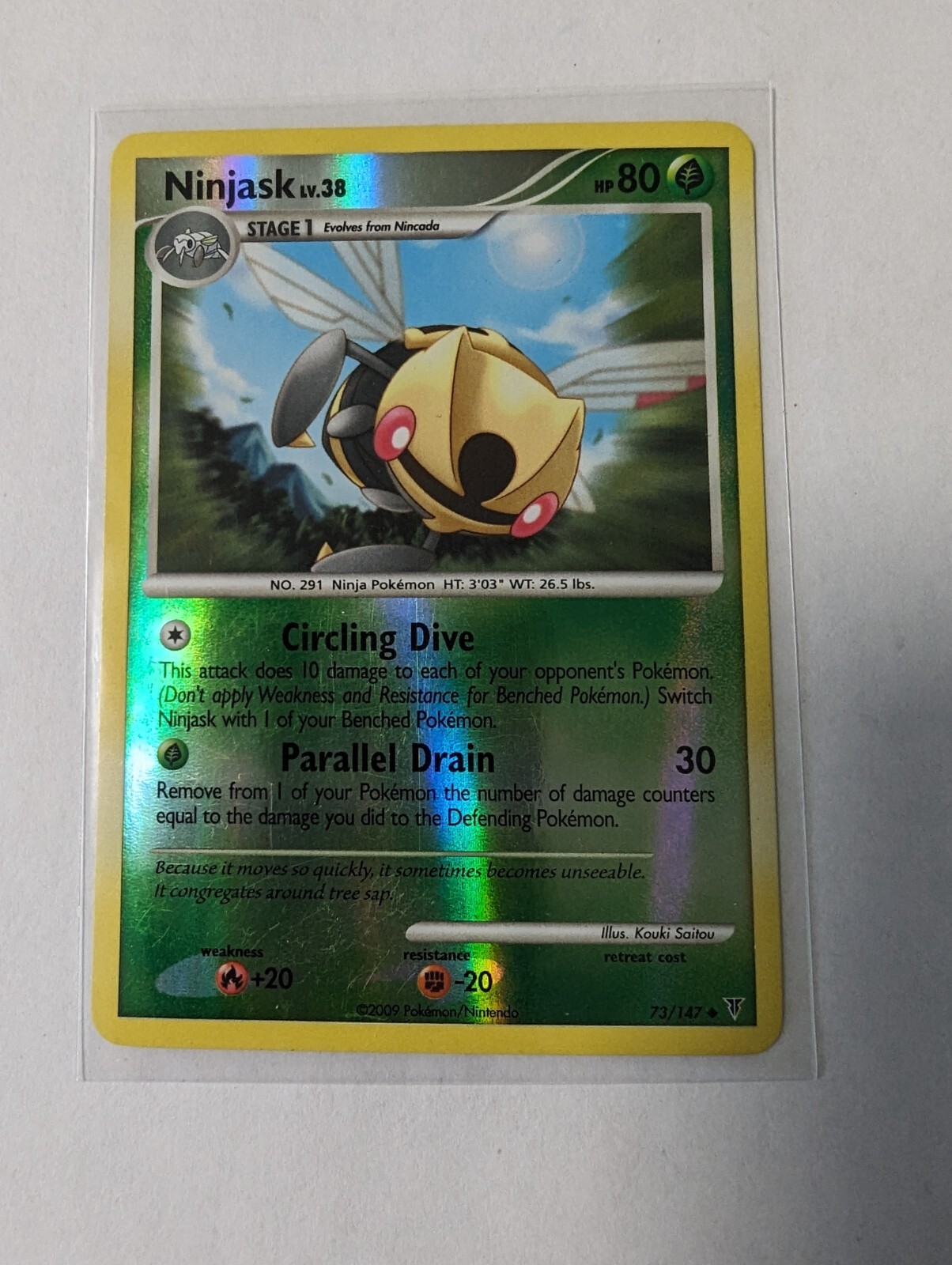 Pokemon 2009 Supreme Victors   Holo Ninjask - excellent condition - card #73