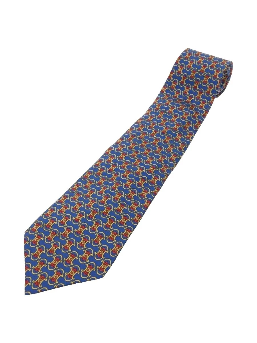 CELINE Geometric 100% Silk Material Ties for Men