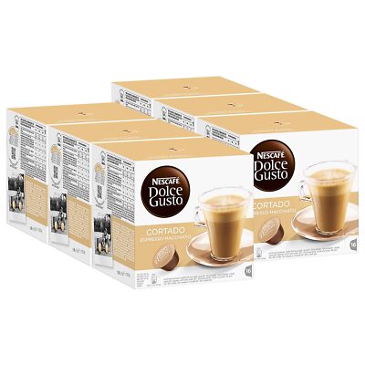 Nescafé Dolce Gusto Cortado Espresso Macchiato, 6er Pack, 6x16 Kapseln