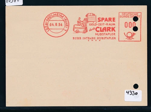 80203) AFS meter, Mülheim (Ruhr) 1954, INTRANS HUBSTAPLER R!