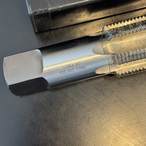 Interstate 1-7/8-8 HSS Hand Plug Tap 04878021 High Speed Steel 6 Flute Straight - Picture 2 of 6