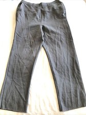 ALFRED DUNNER Sz 14 pinstripe pull on DRESS PANTS Elastic waist POCKETS