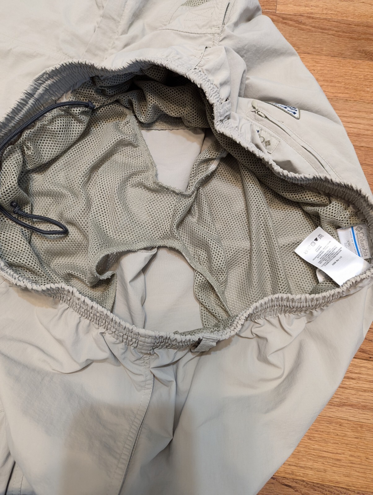 Columbia PFG performance fishing gear convertible pants-shorts XXL 32L beige thumbnail 15