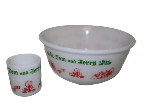Tom & Jerry Punch Bowl and 1 Cup