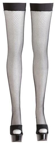 Halterlose Strümpfe Schwarz Overknee Strümpfe aus feinem Netz Gr. S, M, L, XL - Bild 4 von 4