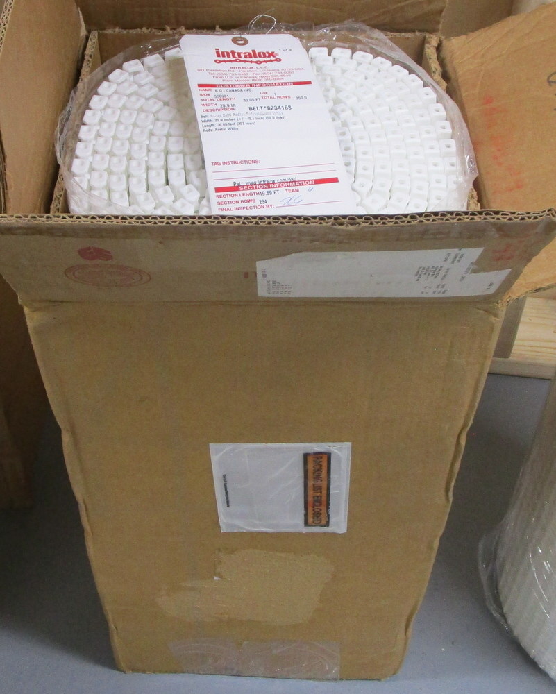 Courroie Transporteuse Intralox 2400 - Dimensions 16" X 19,63', Neuve Sans Emballage