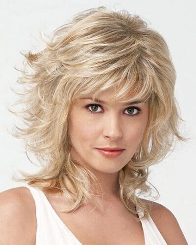Image of Shaggy layered medium length hair image 7