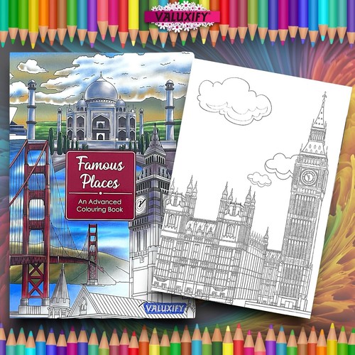 Adult Teen Colouring Book and 18 Pencils Anti Stress Therapy Mind Relax Book - Picture 6 of 9