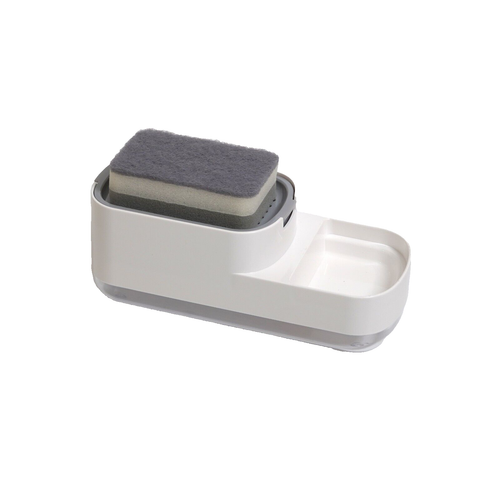 Kitchen Countertop Soap Dispenser with Sponge and Scrub Holder, 20oz 3-in-1 - Picture 9 of 12