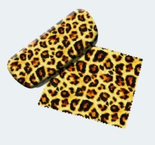 Leopard Animal Print Eyeglass Case Soft Cleaning Cloth, NEW 13651 Spoontiques