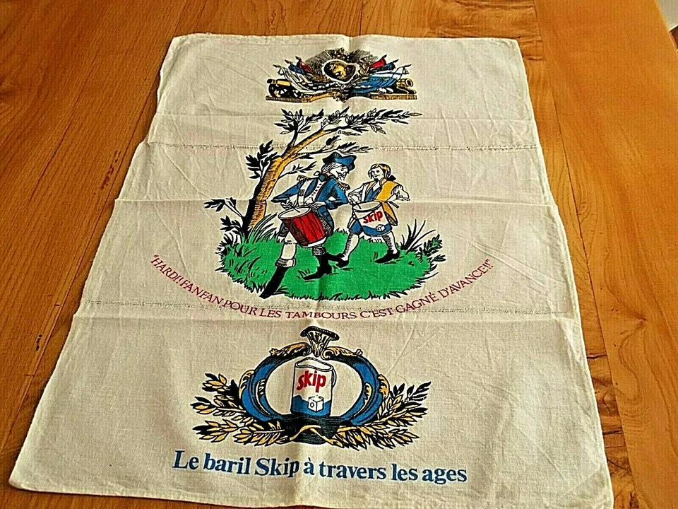 5 Torchons " Le baril Skip à travers les âges " ( 55 x 38.5 cms ) - Photo 2/4