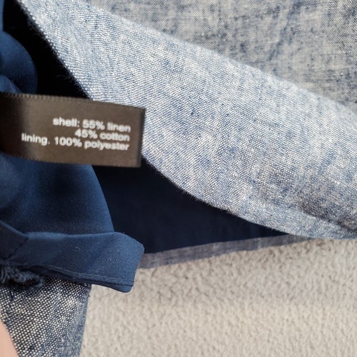The Limited Womens Chambray Linen Blend Lined Mini Skirt Blue Size 12 - Picture 9 of 11