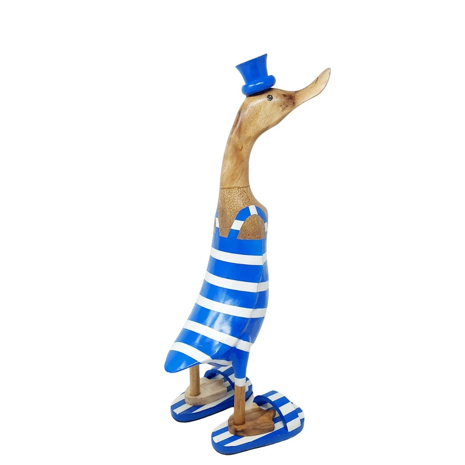 maritime Dekofigur Ente im Bikini H. 48cm aus Holz handbemalt Formano - Bild 3 von 4