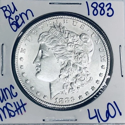 1883 BU UNCIRCULATED MORGAN SILVER DOLLAR AUTHENTIC U.S. MINT FREE SHIPPING 4601