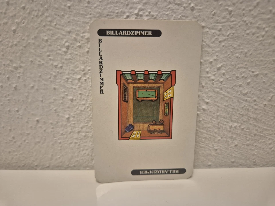 Cluedo Das klassische Detektiv-Spiel 1992 Ersatzteile: Karte Billardzimmer - Bild 1 von 1