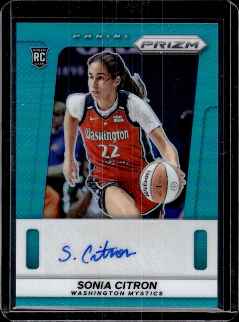 Sonia Citron 2025 Panini Prizm WNBA Throwback Signatures Teal