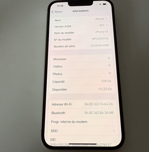 Apple iPhone 14 - 128GB - Débloqué - Excellent 💎 - Photo 8 sur 10