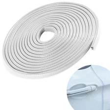 Door Protector Car Door Edge Guards White 33Ft 10m, Adhesive Free Universal