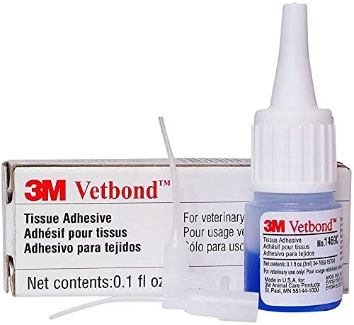 3M Vetbond Tissue Adhesive 0.1 oz (3 mL) – Fast-Acting 1-Pack, Multi-colored