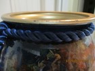 Glass Art Vase Signed Blue Gold Green Red — photo 9
