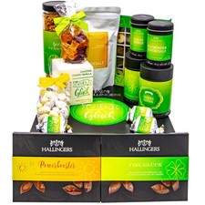 Feinkost Glückwunsch-Geschenk-Set XXL "Viel Glück" Hallingers DE