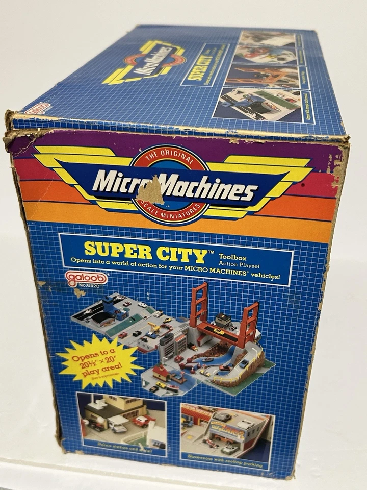 MICRO MACHINES 1988 SUPER CITY TOOLBOX PLAYSET BRAND NEW SEALED VINTAGE TOY - Image 2 of 4
