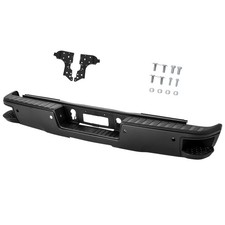 Black Rear Bumper For 2014-2018 Chevy Silverado Gmc Sierra 1500 W Sensor Holes