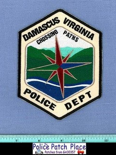 DAMASCUS VIRGINIA Shoulder Patch HILLS LAKE COMPASS POINTS