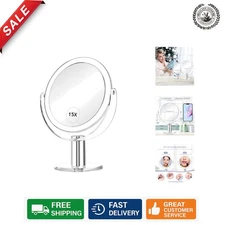 Compact 7.4 Inch Double-Sided Makeup Mirror - 360 Degrees for Personalized Use