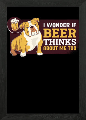 Bier denkt an mich gerahmtes Wandbild Poster Leinwanddruck Bild