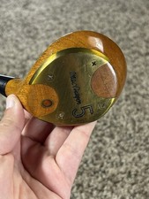 Vintage MacGregor DX W2 No 5 Persimmon Wood Golf Club Brass Sole Plate RH 42
