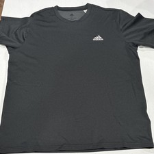 adidas Climalite Mens Black Lightweight Crew Neck Short Sleeve Tee Size M