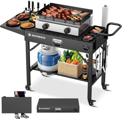 Outdoor Griddle Table,Blackstone Griddle Stand,440lbs Folding Grill Cart,Pizza O