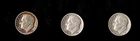 1961 d Roosevelt Dimes   3 x 90% silver coins