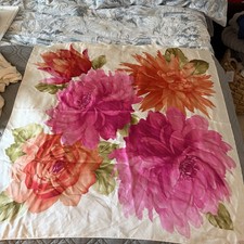 Oscar De La Renta Silk Floral Signed Scarf Vintage 35  x35  