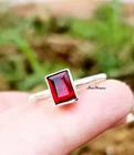 Garnet Ring, 925 Sterling Silver Ring, Handmade Statement Ring, Gift ForAll Size