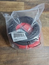 8 Gauge 25Ft Black and 25Ft RED Car Audio Power Ground Soft Touch Wire Cable Set