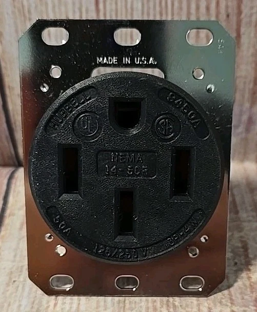 Hubbell HBL9450A Straight Blade Device Receptacle, RTP, Industrial Grade, 3-Pole - Image 2 of 4