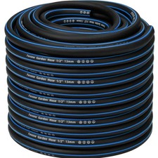 Gartenschlauch 50m, 13mm, 1/2 Zoll, 25 Bar, flexible, robust, schwarz/blau