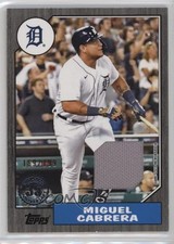 2022 Series 1 1987 Topps Baseball Relics Black /199 Miguel Cabrera #87R-MC 0q4x