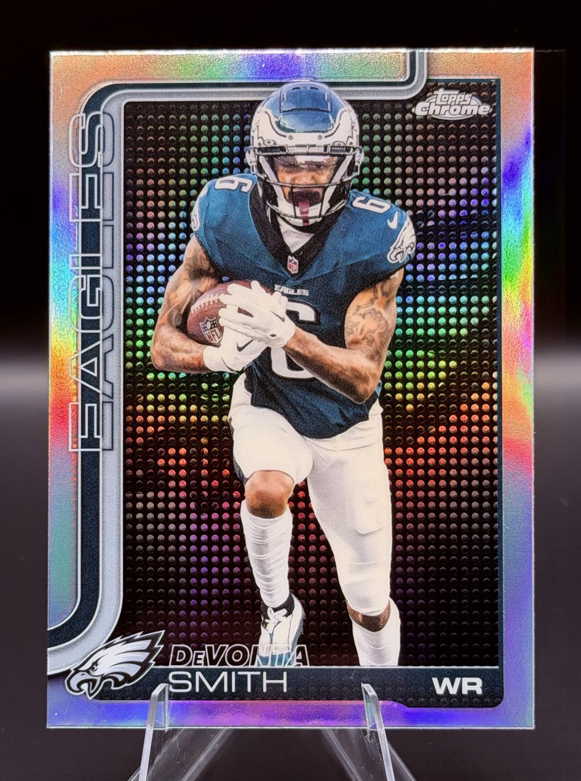2025 Topps Chrome - DeVonta Smith Lightboatd Logo #244 Philadelphia Eagles