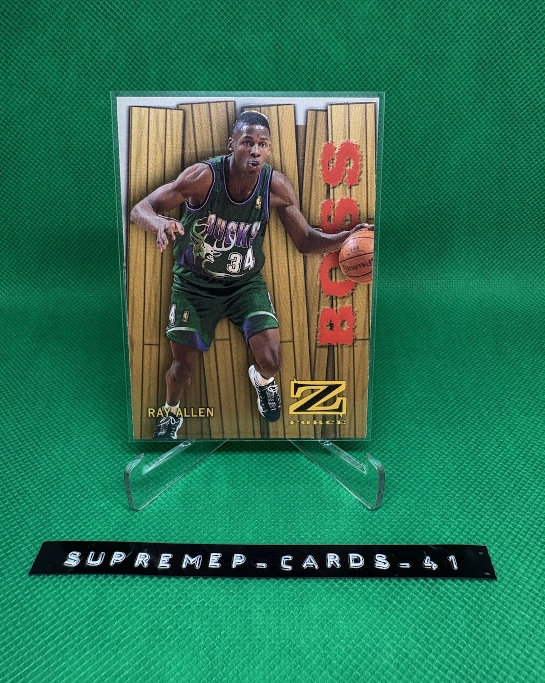 1997-98 Skybox Z Force Ray Allen Boss Embossed 2/20B Bucks HOF