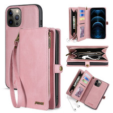 Zipper Women Leather Removable Card Detachable Magnetic Wallet Phone Case Cover