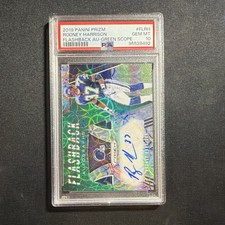 2019 Panini Prizm Flashback Green Scope #FL-RH Rodney Harrison PSA 10/35 Charge…