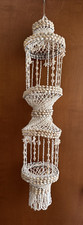 Vintage Tiered Hanging Plant Holder Cowrie Se...