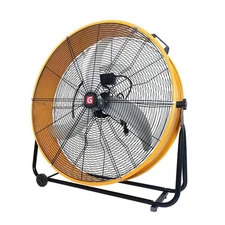 24" Heavy Duty Industrial High Velocity Drum Fan, High Velocity Metal Drum Fan
