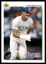 Juan Gonzalez 1992 Upper Deck #243 Rangers MLB READ FREE SHIPPING AutographDen