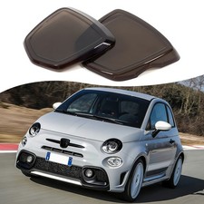 Smoked Front Rear Emblem Cover Blackout Overlay Fits Abarth 595 695 2017