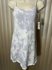 Jenni by Jennifer Moore Short Nightgown XS Pajamas Ribbed Purple Tie Dye
